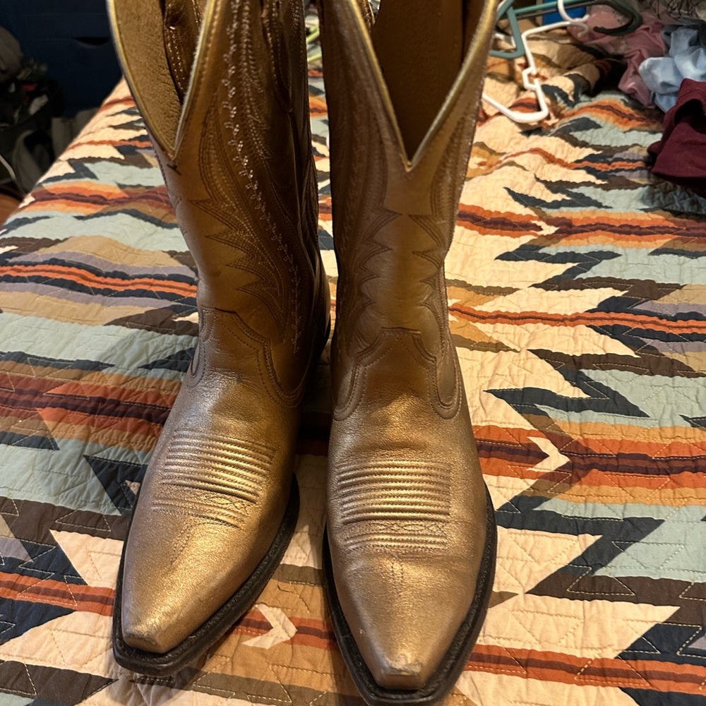 Gold Western Cowboy Boots